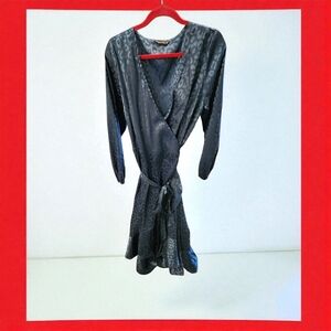 Wrap Plus Navy Floral Dress